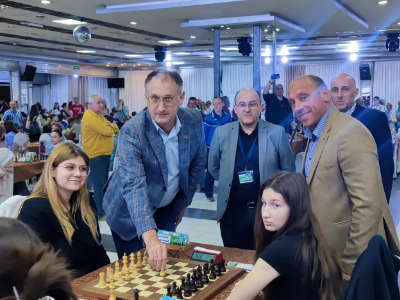 photo of chess players in tournament